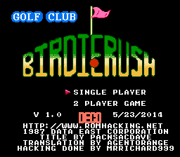 Golf Club - Birdy Rush (english translation) Title Screen